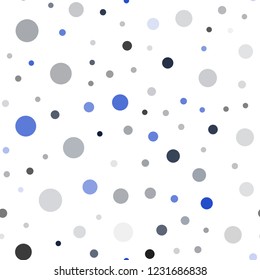 Light BLUE vector seamless background with bubbles. Modern abstract illustration with colorful water drops. Design for textile, fabric, wallpapers.