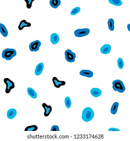 Light BLUE vector seamless background with bubbles. Beautiful colored illustration with blurred circles in nature style. Pattern for design of fabric, wallpapers.