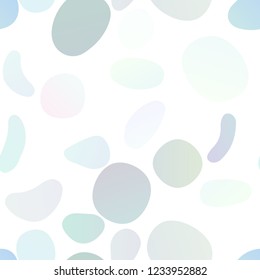 Light BLUE vector seamless background with bubbles. Glitter abstract illustration with blurred drops of rain. Trendy design for wallpaper, fabric makers.
