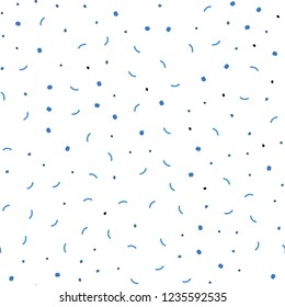 Light BLUE vector seamless background with bubbles, lines. Modern abstract colorful illustration with spheres and lines. Template for business cards, websites.