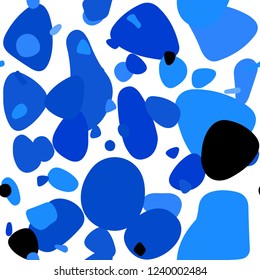 Light BLUE vector seamless background with bubbles. Abstract illustration with colored bubbles in nature style. Texture for window blinds, curtains.