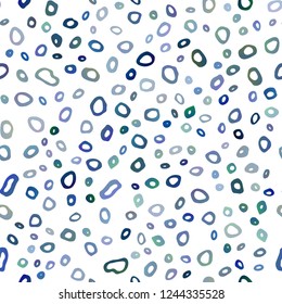 Light BLUE vector seamless background with bubbles. Glitter abstract illustration with blurred drops of rain. Template for business cards, websites.