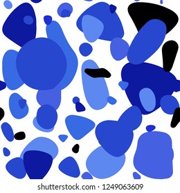 Light BLUE vector seamless background with bubbles. Abstract illustration with colored bubbles in nature style. Pattern for trendy fabric, wallpapers.