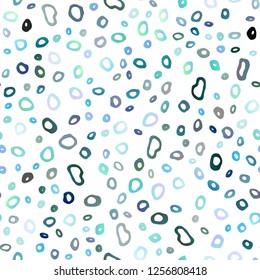 Light BLUE vector seamless background with bubbles. Modern abstract illustration with colorful water drops. Trendy design for wallpaper, fabric makers.