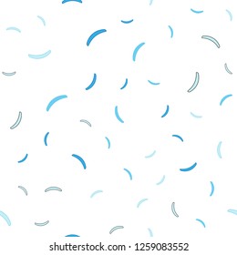 Light BLUE vector seamless background with wry lines. Shining colorful illustration in simple style. Abstract design for your web site.