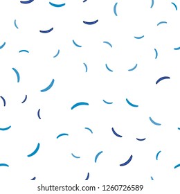Light BLUE vector seamless background with wry lines. Glitter abstract illustration with wry lines. The best colorful design for your business.
