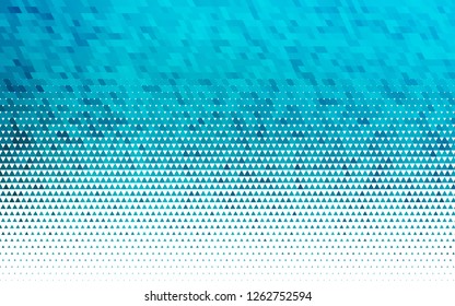 Light BLUE vector seamless background with triangles. Glitter abstract illustration with triangular shapes. Trendy design for wallpaper, fabric makers.