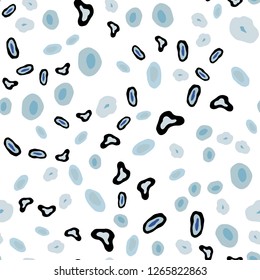 Light BLUE vector seamless background with bubbles. Beautiful colored illustration with blurred circles in nature style. Pattern for design of window blinds, curtains.