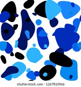 Light BLUE vector seamless background with bubbles. Abstract illustration with colored bubbles in nature style. Texture for window blinds, curtains.