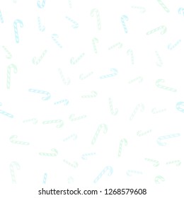 Light BLUE vector seamless background with tasty xmas sweets.