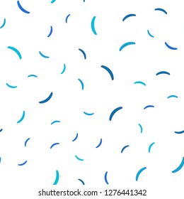 Light BLUE vector seamless background with curved lines. A shining illustration, which consists of curved lines. The best colorful design for your business.