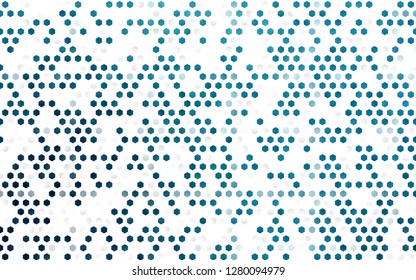 Light BLUE vector seamless background with hexagons. Abstract illustration with colorful hexagons. Trendy design for wallpaper, fabric makers.