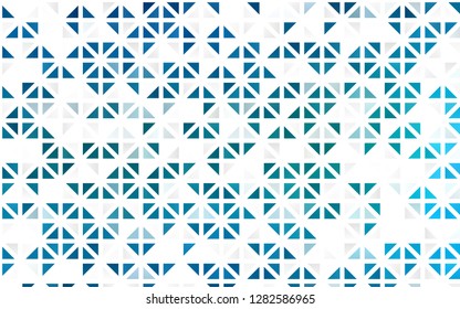 Light BLUE vector seamless background with triangles. Triangles on abstract background with colorful gradient. Trendy design for wallpaper, fabric makers.
