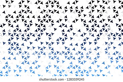 Light BLUE vector seamless background with triangles. Illustration with set of colorful triangles. Trendy design for wallpaper, fabric makers.