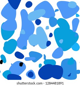 Light BLUE vector seamless background with bubbles. Modern abstract illustration with colorful water drops. Pattern for trendy fabric, wallpapers.