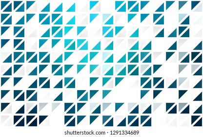Light BLUE vector seamless background with triangles. Illustration with set of colorful triangles. Trendy design for wallpaper, fabric makers.