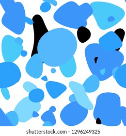 Light BLUE vector seamless background with bubbles. Illustration with set of shining colorful abstract circles. Pattern for design of fabric, wallpapers.
