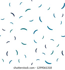 Light BLUE vector seamless background with bent lines. An elegant bright illustration with gradient. A completely new template for your design.