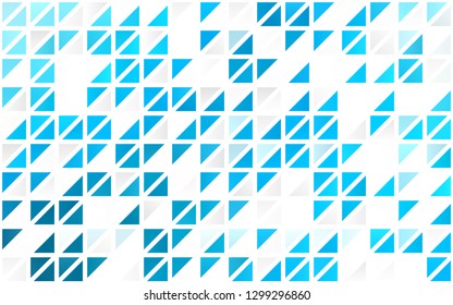 Light BLUE vector seamless background with triangles. Glitter abstract illustration with triangular shapes. Pattern for trendy fabric, wallpapers.