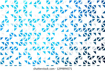 Light BLUE vector seamless background with triangles. Illustration with set of colorful triangles. Template for business cards, websites.