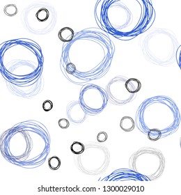 Light BLUE vector seamless background with bubbles. Blurred decorative design in abstract style with bubbles. Design for wallpaper, fabric makers.