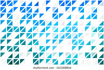 Light BLUE vector seamless background with triangles. Beautiful illustration with triangles in nature style. Design for textile, fabric, wallpapers.