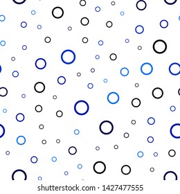 Light BLUE vector seamless background with bubbles. Abstract illustration with colored bubbles in nature style. Completely new template for your brand book.