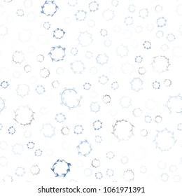 Light BLUE vector seamless  cover with spots. Blurred bubbles on abstract background with colorful gradient. Pattern can be used for ads, leaflets.