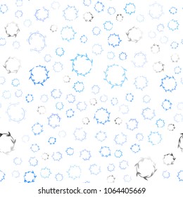Light BLUE vector seamless  cover with spots. Illustration with set of shining colorful abstract circles. Pattern can be used for beautiful websites.