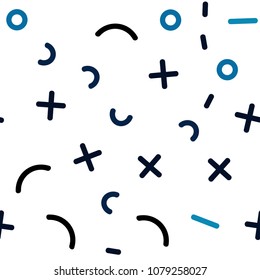 Light BLUE vector seamless cover with abstract shapes. Seamless gradient abstract lines on white background. Trendy design for wallpaper, fabric makers.