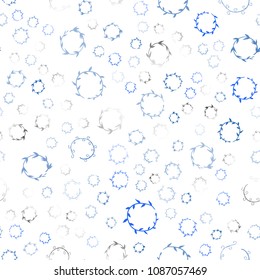 Light BLUE vector seamless cover with spots. Illustration with set of shining colorful abstract circles. New design for ad, poster, banner of your website.