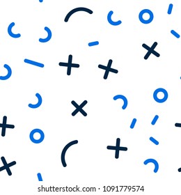 Light BLUE vector seamless cover with abstract shapes. Seamless Illustration with set of abstact gradient lines. Trendy design for wallpaper, fabric makers.