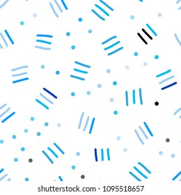 Light BLUE vector seamless cover with abstract shapes. Seamless Illustration with set of abstact gradient lines. Template for business cards, websites.