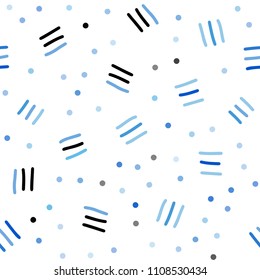 Light BLUE vector seamless cover with abstract shapes. Trendy seamless illustration with abstract lines. Trendy design for wallpaper, fabric makers.