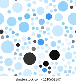 Light BLUE vector seamless cover with spots. Beautiful colored illustration with blurred circles in nature style. Pattern can be used for beautiful websites.