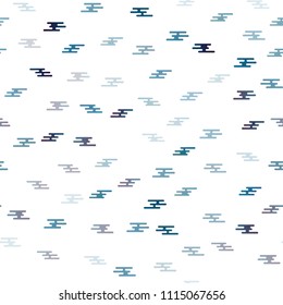 Light BLUE vector seamless cover with long lines. Glitter abstract illustration with colored sticks. Smart design for your business advert.