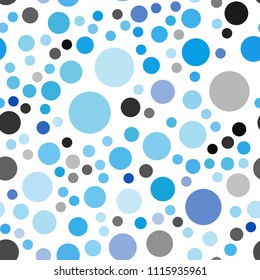 Light BLUE vector seamless cover with spots. Blurred bubbles on abstract background with colorful gradient. Beautiful design for your business advert.