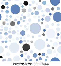 Light BLUE vector seamless cover with spots. Beautiful colored illustration with blurred circles in nature style. Pattern can be used for futuristic ad, booklets.