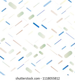 Light BLUE vector seamless cover with long lines. Modern geometrical abstract illustration with staves. The template can be used as a background.
