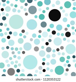 Light BLUE vector seamless cover with spots. Glitter abstract illustration with blurred drops of rain. Pattern can be used for futuristic ad, booklets.
