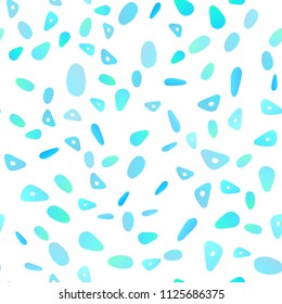 Light BLUE vector seamless cover in polygonal style with circles. Beautiful illustration with circles, triangles in nature style. Best design for your ad, poster, banner.