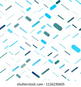 Light BLUE vector seamless cover with long lines. Decorative shining illustration with lines on abstract template. The pattern can be used as ads, poster, banner for commercial.