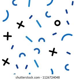 Light BLUE vector seamless cover with abstract shapes. Trendy seamless illustration with abstract lines. Template for business cards, websites.