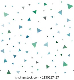 Light BLUE vector seamless cover in polygonal style. Glitter abstract illustration with triangular shapes. Smart design for your business advert.