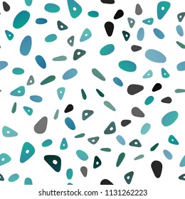 Light BLUE vector seamless cover in polygonal style with circles. Decorative design in abstract style with lines, dots. Pattern for commercials.