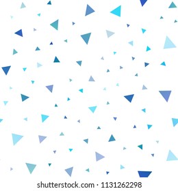 Light BLUE vector seamless cover in polygonal style. Triangles on abstract background with colorful gradient. Smart design for your business advert.