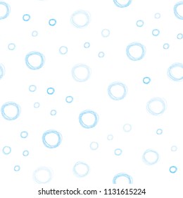 Light BLUE vector seamless cover with spots. Abstract illustration with colored bubbles in nature style. Pattern can be used for ads, leaflets.