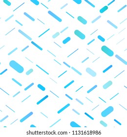Light BLUE vector seamless cover with long lines. Decorative shining illustration with lines on abstract template. The template can be used as a background.