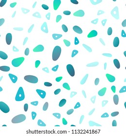 Light BLUE vector seamless cover in polygonal style with circles. Glitter abstract illustration with spheres, triangular lines. Pattern for commercials.
