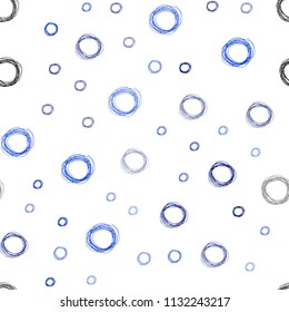 Light BLUE vector seamless cover with spots. Abstract illustration with colored bubbles in nature style. Pattern can be used for beautiful websites.
